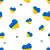 Grafikdesign nahtlos das Herz-Symbol-Muster-Flagge Ukraine-Nation-Vektor-Illustration vektor