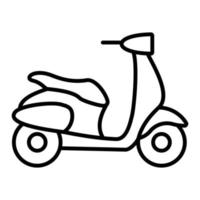 Scooter-Liniensymbol vektor