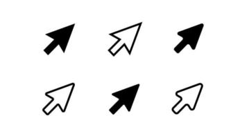 pil tecken set ikon symbol vektor illustration
