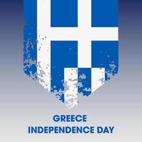 griechischer unabhängigkeitstag mit grunge-textur vertikale griechenland-flagge. Vektor-Illustration vektor