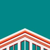 abstrakte Farbe Perspektive Gebäude Ecke Hintergrund. minimales trendiges architekturkonzept. vektor