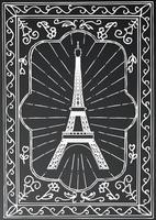 handritade eiffeltornet i paris. Frankrike. vektor illustration.