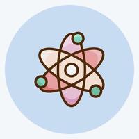 Symbol Atomenergie. geeignet für Bildungssymbol. flacher Stil. einfaches Design editierbar. Design-Vorlagenvektor. einfache Abbildung vektor