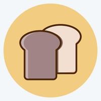 Symbol Toastbrot. geeignet für Bäckereisymbol. flacher Stil. einfaches Design editierbar. Design-Vorlagenvektor. einfache Abbildung vektor