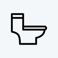Symbol-Toilette. geeignet für Gebäudesymbol. Linienstil. einfaches Design editierbar. Design-Vorlagenvektor. einfache Abbildung vektor