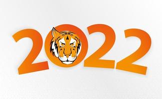 kinesiskt nyår 2022 tigerns år. kinesisk zodiak-tiger. vektor