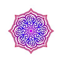 etniskt dekorativt element, indisk prydnad, mandalakonst, mandala isolerat designelement, stiliserad blommig rund prydnad, lyxigt mandalamönster, vektor blommandala i indisk stil, mehndi ornament