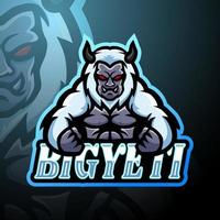 yeti esport logotyp maskot design vektor