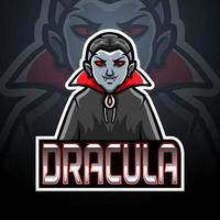 dracula esport logotyp maskot design vektor