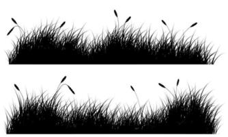 gräs förgrund, gräs svart vektor