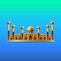 moské realistisk vektor, för islamisk bakgrund vektor