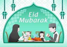 Eid Mubarak, Familienillustration