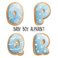 baby pojke alfabetet. vektor illustration
