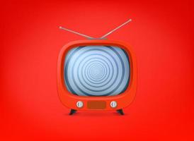 Rotes Fernsehsymbol auf rotem Hintergrund. 3D-Vektor-Illustration vektor