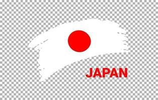 Japans flagga med transparent bakgrund vektor