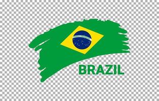 Flagge von Brasilien mit transparentem Hintergrund vektor