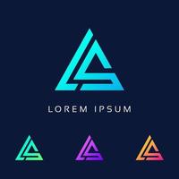 ls-Logo-Design - Buchstaben ls-Icon-Vorlagenelemente - ls-Intro und Monogramm vektor