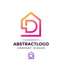 d Anfangsbuchstabe Logo Design modernes Symbol kreatives Monogramm für Immobilien vektor