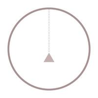 minimalistisches Boho-Grafiksymbol. einfaches boho minimalistisches silhouettendekorationsikonenelement für t-shirt oder plakatdruck vektor