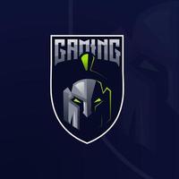 spartanischer Gaming-Maskottchen-Logo-Designvektor vektor