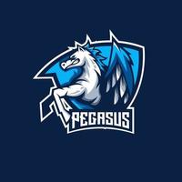 Pegasus-Maskottchen-Logo vektor