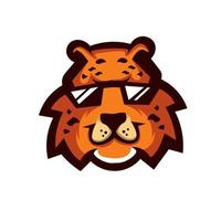 Geparden-Maskottchen-Logo-Design vektor