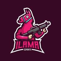 ilama maskot logotyp design vektor