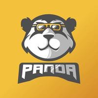 Panda-Maskottchen-Logo-Design-Vektor vektor