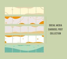 karusellinläggsinsamling på sociala medier vektor