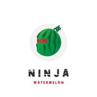 ninja vattenmelon vektor illustration logotyp