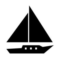 Abbildung Vektorgrafik Yacht-Symbol vektor