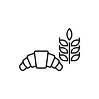 Abbildung Vektorgrafik Croissant-Symbol vektor