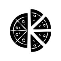 Abbildung Vektorgrafik Pizza-Symbol vektor