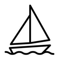 Abbildung Vektorgrafik Yacht-Symbol vektor