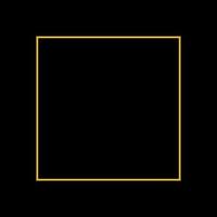 quadratischer goldener Rahmen auf dem schwarzen Hintergrund vektor