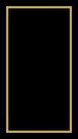 rechteckige goldene Rahmengeschichte auf dem schwarzen Hintergrund vektor