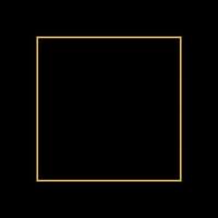 quadratischer goldener Rahmen auf dem schwarzen Hintergrund vektor