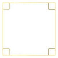 quadratischer goldener Rahmen auf dem weißen Hintergrund. Folge10 vektor