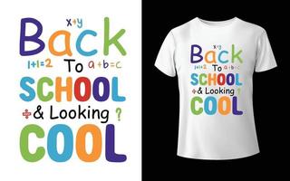 willkommen zurück zu schule t-shirt design schule vektor t-shirt