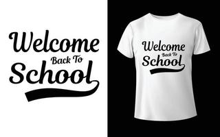 välkommen tillbaka till skolan t-shirt design skolvektor t-shirt vektor