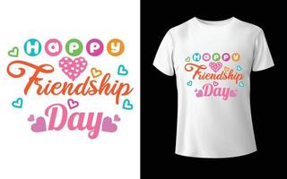 T-Shirt-Design zum Tag der glücklichen Freundschaft vektor