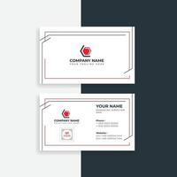 moderne Visitenkarte kreatives rotes Artlayout saubere Visitenkarte, abstraktes elegantes sauberes buntes minimales professionelles Unternehmensfirmen-Visitenkarten-Schablonendesign vektor