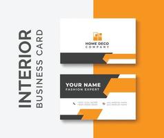 Designvorlage für Visitenkarten im Innenbereich, moderne Visitenkarte für Unternehmensimmobilien vektor