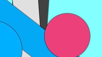 abstrakt geometrisk färgglad vektorbakgrund i materialdesignstil med koncentriska cirklar och roterade rektanglar med skuggor, som imiterar klippt papper. vektor