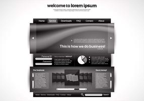Modern Black Website Vector Template