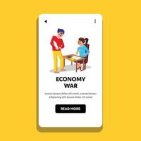 Wirtschaft Krieg Business-Commerce-Wettbewerb-Vektor-Illustration vektor