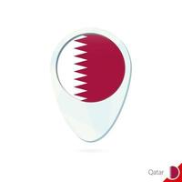 qatar flagga plats karta nålikon på vit bakgrund. vektor