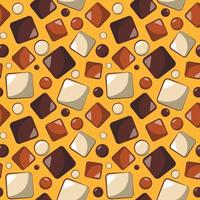 sömlös vektor mönster med tecknad bit choklad