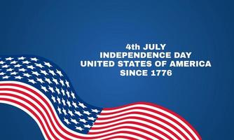 Einzigartiges 4. Juli Happy Independence Day Banner isoliert auf Vektor