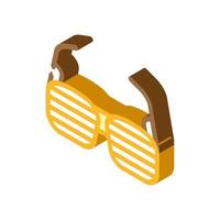 Brille Boss Zubehör isometrische Symbol Vektor Illustration